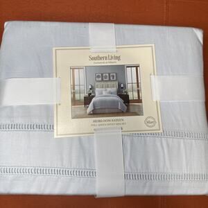 Southern Living Heirloom Sateen Full/Queen Duvet Mini Set Light Blue NWT